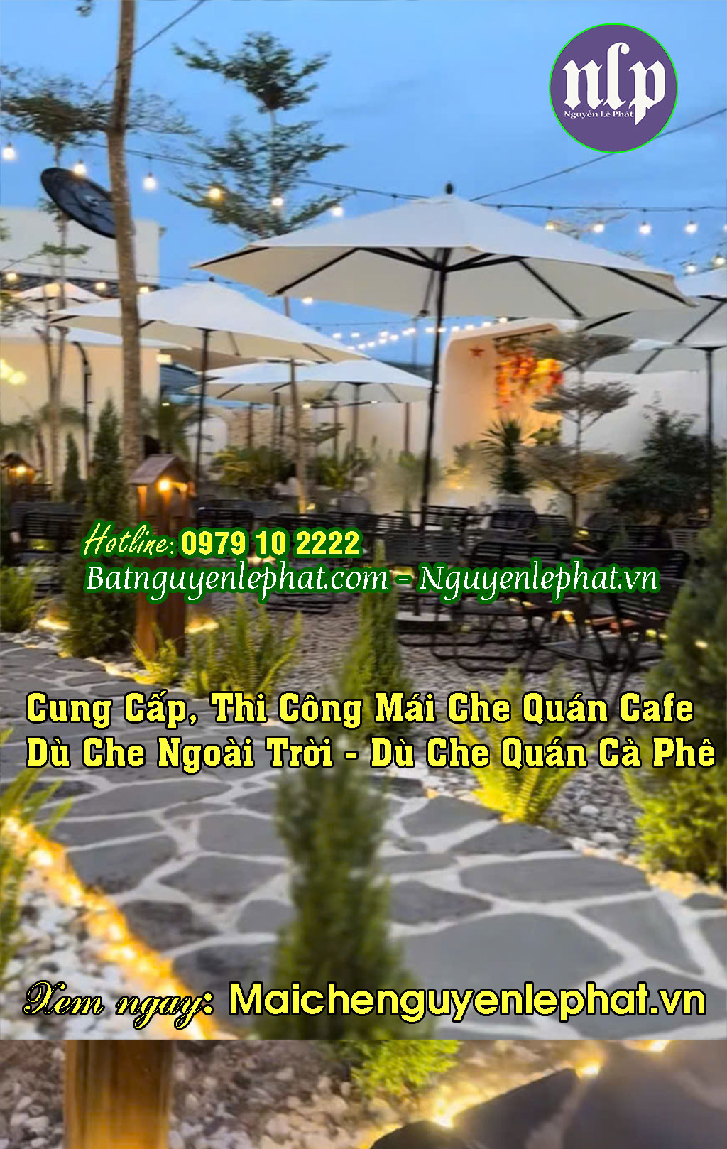 Dù che nắng quán cà phê cafe ở Thủ Đức
