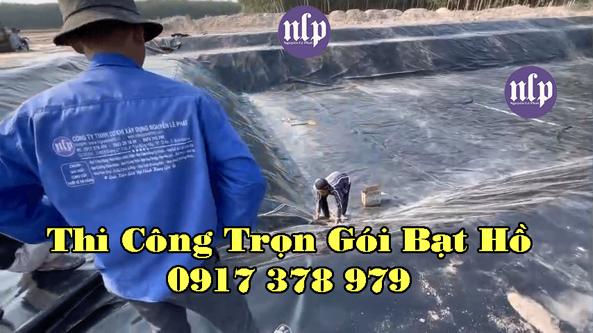 bạt lót ao hồ thực tế tại Phú Giáo – Bình Dương
