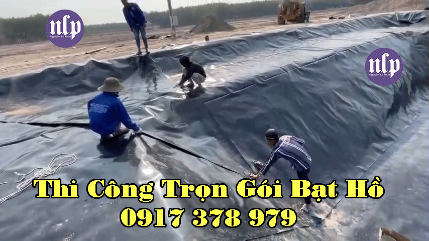 bạt lót ao hồ thực tế tại Phú Giáo – Bình Dương