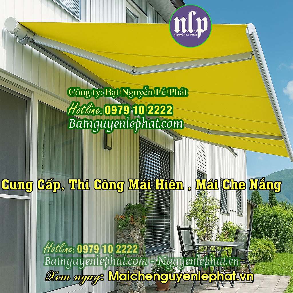Thi Công Lắp Mái Bạt Che Trước Hiên Nhà tại Làng Đại Học Thủ Đức HCM