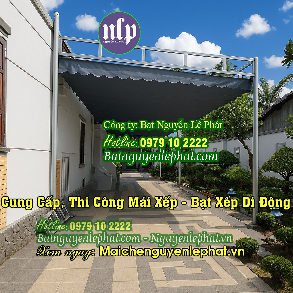 Thi công mái xếp di động Thi công mái xếp di động