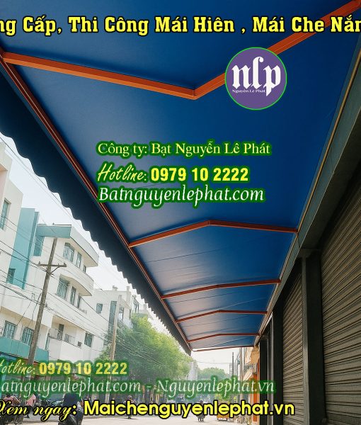 Thi Công Lắp Mái Bạt Che Nắng Mưa Hiên Nhà Tại Tân Uyên