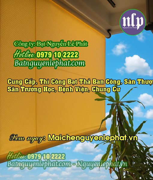 Bạt mái thả che nắng mưa ban công