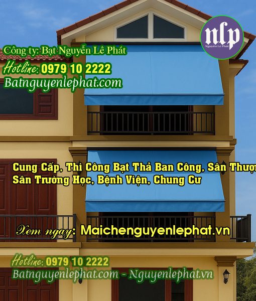 Bạt mái thả che nắng mưa ban công