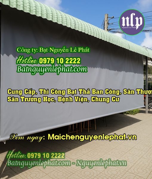Bạt mái thả che nắng mưa ngoài trời