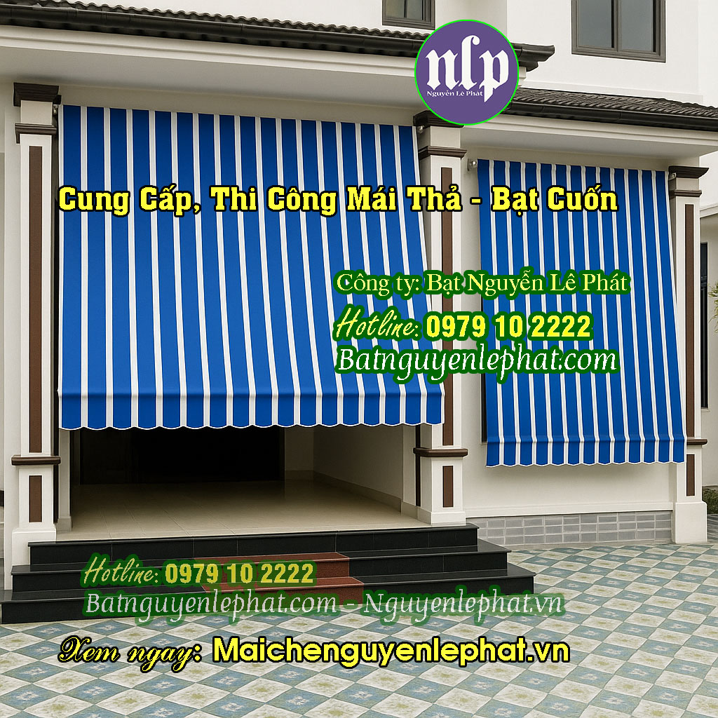 Lắp rèm bạt che nắng mưa 