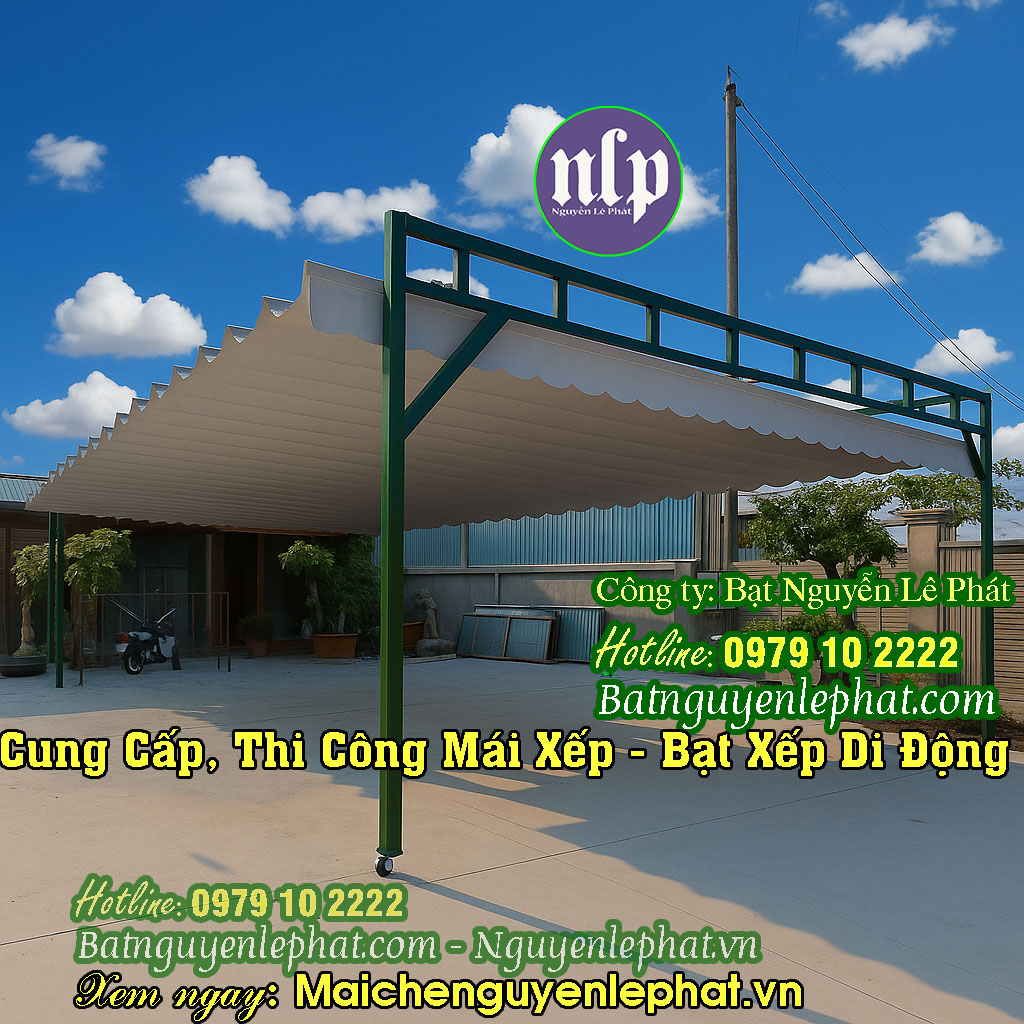 thi công mái xếp di động – bạt xếp lượn sóng thi công mái xếp di động – bạt xếp lượn sóng