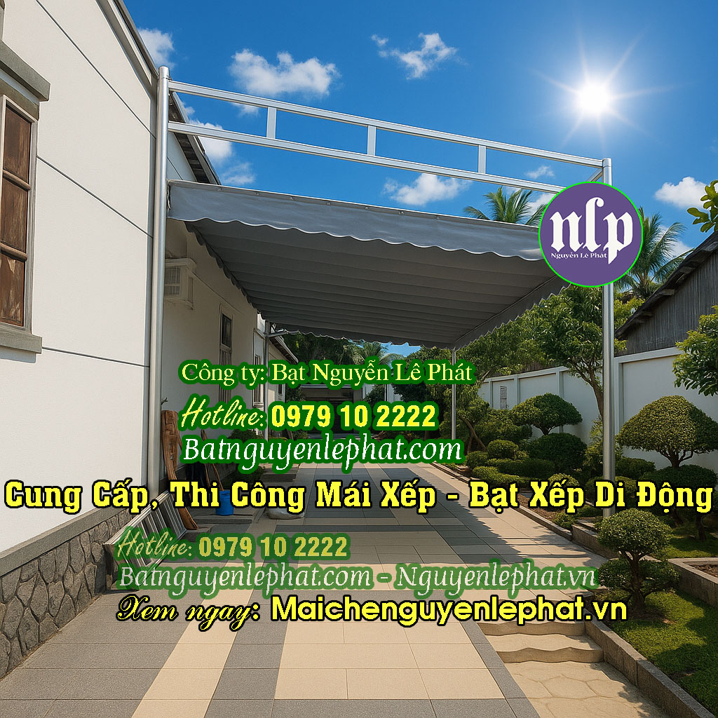 thi công mái xếp di động thi công mái xếp di động
