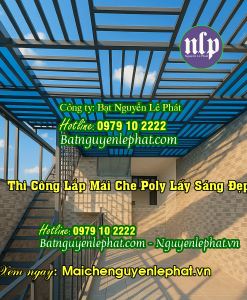 Thi Công Lắp Mái Che Bạt Nhựa, Mái Che Poly Lấy Sáng tại Dĩ An