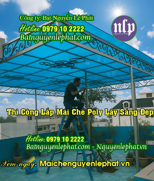 Mái Che Nhựa Poly Lấy Sáng Tại Thủ Dầu Một Bình Dương