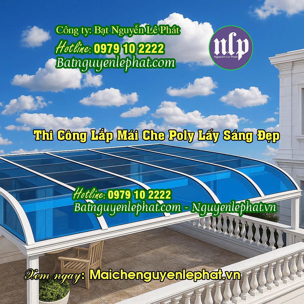 Mái Che Nhựa poly lấy sáng (polycarbonate) Mái Che Nhựa poly lấy sáng (polycarbonate)